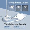 thumbnail image 3 of Desk Lamp, Battery Operated Table Lamp, USB Rechargeable Lamp, 3 Levels Brightness, Touch Control Bedside Lamps, Mood Light on Base, 3 of 4