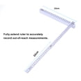 thumbnail image 2 of Portable Plastic Folding Ruler with Locking Design - 2 Meters Length, White Color - Compact Measuring Tool for Job Site, Home, Office & Workshop - Lightweight Folding Measurement Tool, 2 of 6