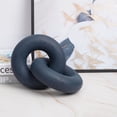 thumbnail image 2 of Blue 2-Link Wood Chain Link Decor Wood Knot Shelf Decor Home Decorations for Living Room Farmhouse Coffee Table Decor, 2 of 2