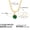P103-41+5cm, variant on Elegant Gold Plated Snake Chain Necklace with Green Enamel Leaf Pendant - Timeless Minimalist Design for Modern Women