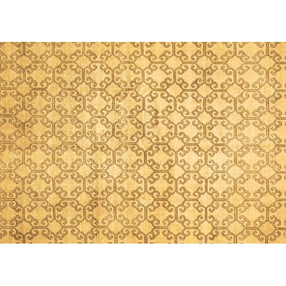 Ahgly Company Indoor Rectangle Abstract Brown Modern Area Rugs, 5' x 7'