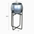 thumbnail image 5 of Handmade 100% Iron Round Modern Silver Coated Color 10.5 x 5.2 x5.2 Inches Planters Pot 1004, 5 of 5