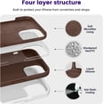 thumbnail image 3 of Compatible with iPhone 15 Case, Silicone Shockproof Slim Thin Phone Case for iPhone 15 (6.1 inch), (Chocolate), 3 of 12