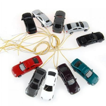 

10pcs Flaring Light Painted Model w/ Wires Scale N (1 to 150) EC150-3 / 9-12V Scaled Model (Random Color)
