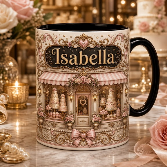 Personalized Coffee Mug Wedding Cake Boutique Name Gift