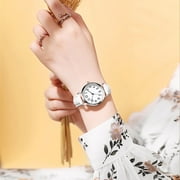 Fridja Women's Easy Reader Quartz Analog Leather Strap Watch with Date Feature