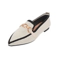thumbnail image 2 of Bkhluea Women Knit Metal Buckle Ballet Flats Slip On Comfortable Footwear For Office Work Party Daily Casual Use, 2 of 7