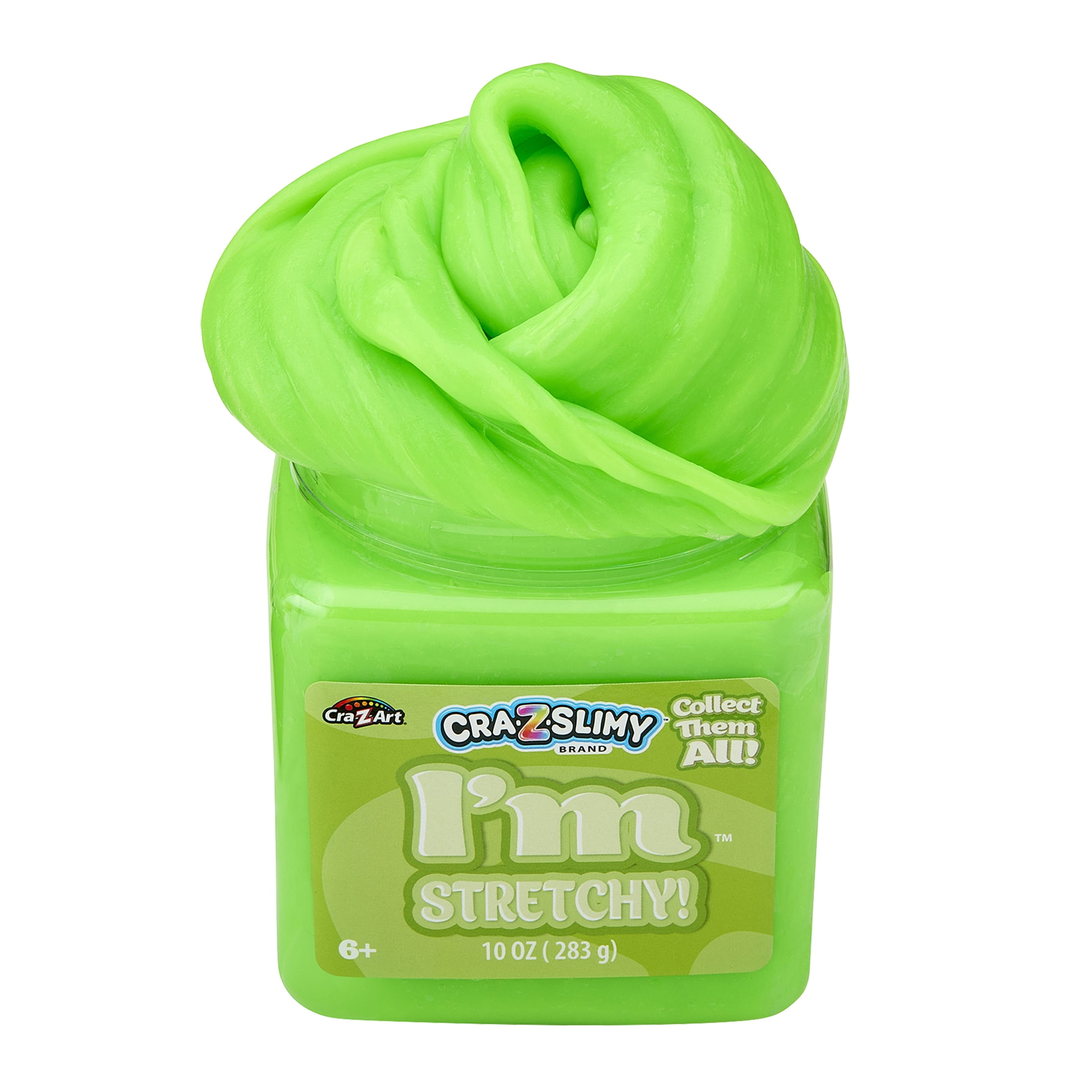 Cra-Z-Slimy - I'm Stretchy Neon Green Slime - 10 oz Jar - Walmart.com