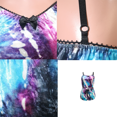 thumbnail image 3 of Akmipoem Women Two Piece Velvet Lingerie Gift Sets Strap Crop Top Pajama Loungewear Sleep Party, 3 of 5