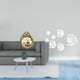 thumbnail image 2 of Marco de fotos redondo europeo ornamentado y adhesivos de pared de peces con espejo acrílico para regalo de boda vintage y decoración moderna de fondo, 2 of 8