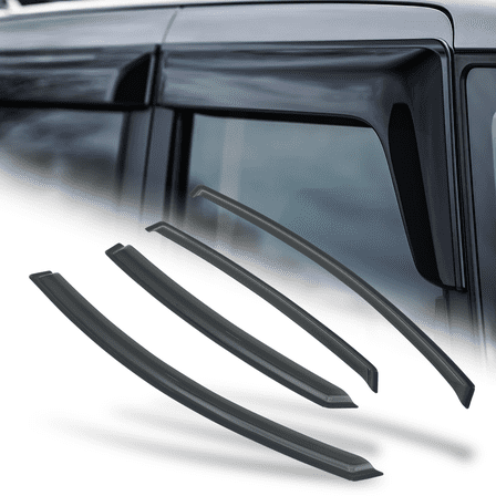 M-AUTO 4 Pieces Tape-On Window Visor Shade Smoke Vent Wind Deflector Guard for 2013-2017 Ford Fusion