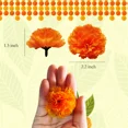 thumbnail image 4 of Cabezas de flores de caléndula a granel, flores mexicanas de seda para decoración del hogar Diwali, decoración de fiesta de bodas, decoración de Halloween para Pooja india, 4 of 5
