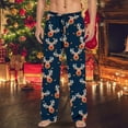 thumbnail image 2 of BOOMNY Christmas Mens Pajama Pants Wide Leg Pajamas Pants for Men Xmas Graphic Soft Pj Bottoms Pant With Pockets Cozy Homewear Loungewear, 2 of 4