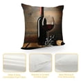 thumbnail image 4 of Orinice Wine Bottle Table Graphic Decorative Pillow Cover for Home Couch Living Room Sofa - Year-Round Use Zipper Closure 1PC 20x20in, 4 of 5