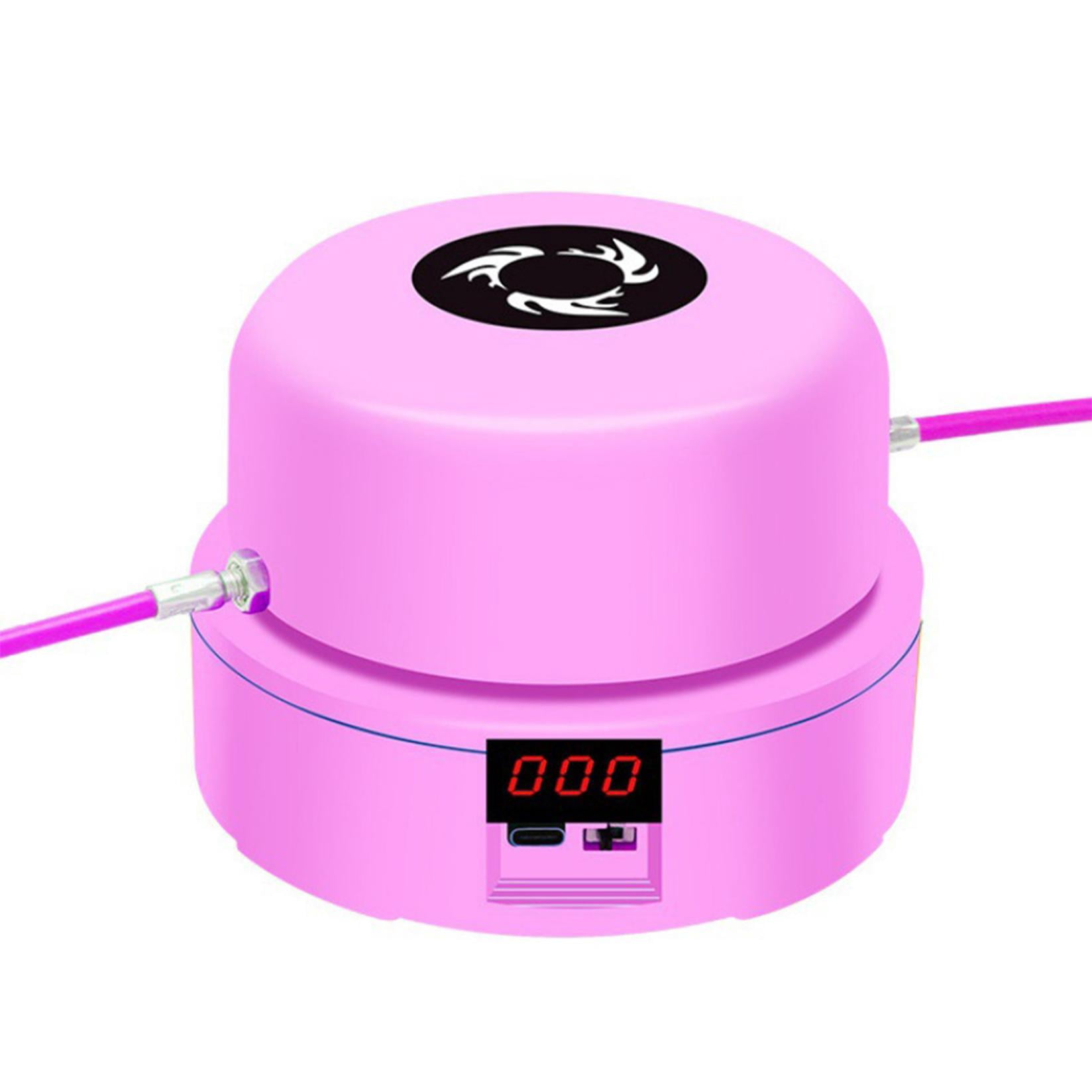 Jump Rope Machine, 3.5x5.1inch Rechargeable Electric Rope Skipping Machine, 10 Speed Regulation, LCD Large Screen Display,Suitable for Family, Office, Gym, Party(Pink)