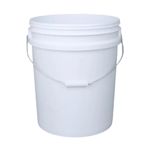 Cubo multiusos para almacenar pintura con asa. Cubo pintura. Contenedor almacenamiento para pintura, disolventes y recubrimientos. Uso diario. 25L Blanco Sin Tapa