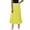 Yellow, variant on Zszcpp High Waisted Skirts For Women Ruffled Chiffon A Line Midi Skirts Temperament Slim Fit Thin Women'S Skirt