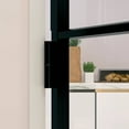 thumbnail image 6 of vidaXL 1-Piece Black Slim Interior Door 40.2"x79.3" 0.8" Thick Tempered Glass and Aluminum, 6 of 8