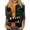 Green, variant on Womens Halloween Tops Bone Bat 3/4 Sleeve Funny T Shirts Candy Ghost Crew Neck Horror Shirts, 3XL