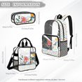 thumbnail image 4 of ZUXONGSY Floral Dragonfly Print Clear Backpack Set for School, 3 Pcs Transparent Bookbag with Mesh Pocket, Clear Lunch Bag and Pencil Case, See Through Backpack for Students, 4 of 5