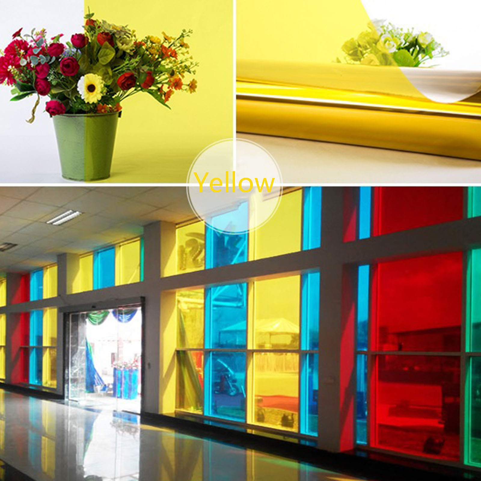 WOXINDA Two Way Color Decorative Film Home Building Window Glass