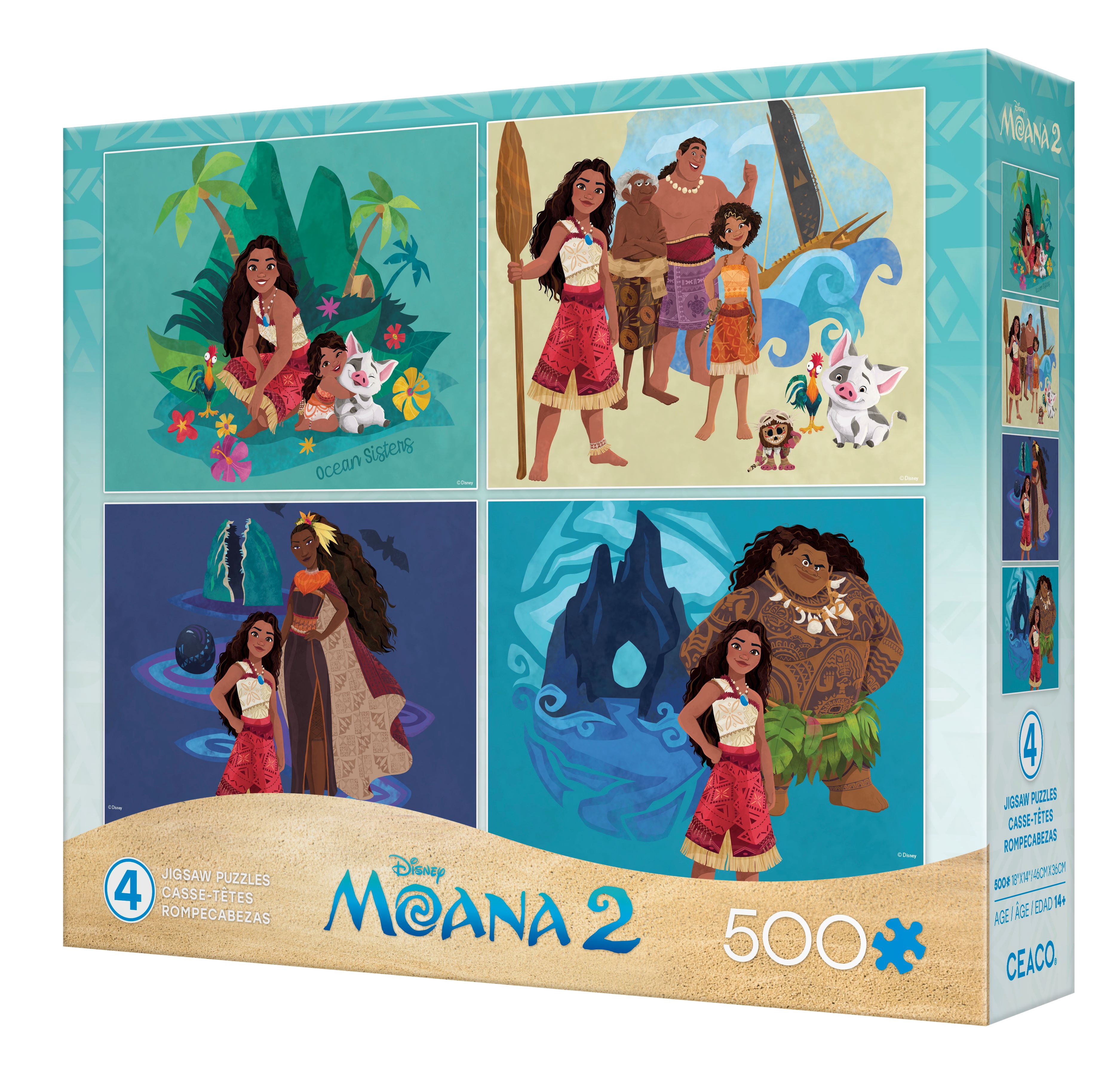 Ceaco 4 In 1 Multipack Disney Moana Jigsaw Puzzle Set - 500 Pieces