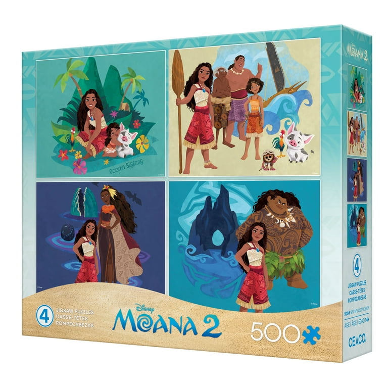 Ceaco 4 In 1 Multipack Disney Moana Jigsaw Puzzle Set - 500 Pieces