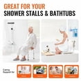 thumbnail image 4 of Silla de ducha, taburete de ducha con respaldo, taburete de ducha ajustable de altura, adecuado para sillas de ducha en bañera de ducha, 4 of 5