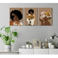 thumbnail image 4 of African American Woman Canvas Wall Art Black Women Relax And Enjoy The Time Abstract Boho Fashion Poster Home Decor For Living Room Bedroom Bathroom Unframed, 4 of 6