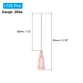 thumbnail image 2 of Agujas de dispensación de 20Ga, 102PCS, agujas de dispensación de punta roma de 1.5 pulgadas con jeringas de bloqueo Luer para rellenar tintas líquidas, adhesivos, aceites, rosa, 2 of 7