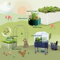 thumbnail image 4 of Vego Garden Cascading Raised Gardening Bed Planter Box Outdoor Metal Galvanized Pearl White, 4 of 5