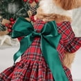 thumbnail image 4 of Dalrosia Plaid Christmas Dog Dress with Big Bowtie Classic Puppy Clothes Holiday New Year Dog Outfit Pet Costume for Small Dogs Cat Apparel, 4 of 7