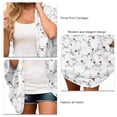 thumbnail image 3 of Cárdigan holgado de manga 3/4 para mujer: abrigo informal de moda perfecto, tipo 4, talla S, con encanto floral, 3 of 4