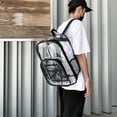 thumbnail image 4 of Sac à Dos Transparent pour Femmes, Style Preppy, Grand Format (Noir), 4 of 6