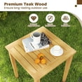 thumbnail image 6 of Gymax 2 PCS Patio Nesting Table Teak Wood Outdoor Space Saving Design Square End Table, 6 of 9