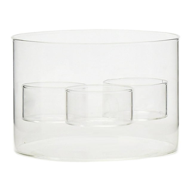 Candelabro de cristal para velas de té, candelabro decorativo, cilindro, decorativo M