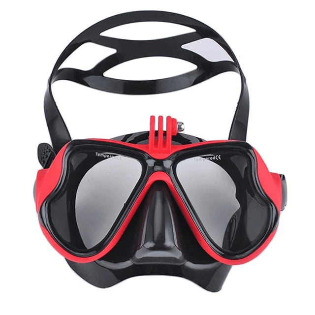 Máscara Subacuática Profesional, Cámara, Máscara de Buceo, Gafas de Natación, Snorkel, Soporte para Cámara de Buceo para Rojo
