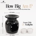 thumbnail image 7 of Radicaln Black Marble Oil Burner – 4" Handmade Wax Melt Warmer for Essential Oils, Aromatherapy, Scented Wax & Elegant Home Spa Room Décor, 7 of 7