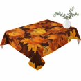 thumbnail image 2 of Orange Pumpkins Fall Table Cloth Waterproof Tablecloths, Maple Leaves Thanksgiving Botanical Tablecloth Dining Table Cover for Kitchen Party Tabletop Outdoor, Rectangle Tablecloth 60x84 Inch, 2 of 9