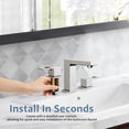 thumbnail image 4 of KINGTACK Bathroom Faucets for Sink 3 Hole, 8 inch Chrome Bathroom Sink Faucet with Pop Up Drain, 2 Handle Vanity Faucet with Water Supply Hoses, 4 of 11