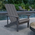 thumbnail image 4 of Merrick Lane Set of 2 Light Gray Adirondack Patio Chairs With Vertical Lattice Back And Weather Resistant Frame, 4 of 15