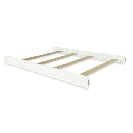 Evolur Convertible Crib Wooden Full Size Bed Rail Weathered White