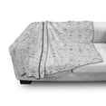 thumbnail image 3 of Colorful Soft Flannel Fleece Blanket, Cats Wearing Dress and Bow Tie with Hearts Clouds and Stars Shapes Pattern, Cozy Plush for Indoor and Outdoor Use, 50" x 60", White Multicolor, by Ambesonne, 3 of 6