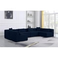 thumbnail image 2 of Meridian Furniture Cube Navy Durable Linen Modular Sectional, 2 of 3