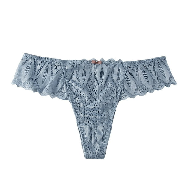 Gibobby Paquete de Tanga para dama Logo de personalizado, Tangas a rayas de cintura , Bikini , tangas personalizadas, ropa interior de mujer(Gris,CH)