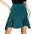 thumbnail image 1 of Falda con volantes para baile latino para mujer, falda plisada para práctica, seda de leche y spandex, M-L-XL-XXL-XXXL, 1 of 4
