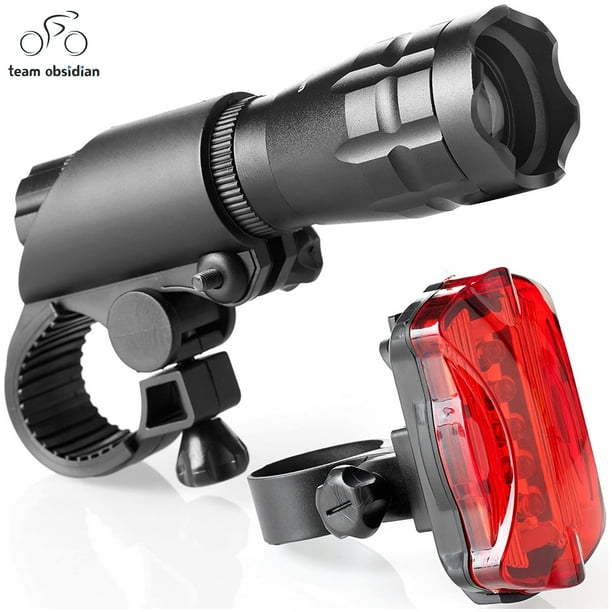 TeamObsidian Bike Set Bright Front and Back LED Bicycle for Night Riding - Walmart.com
