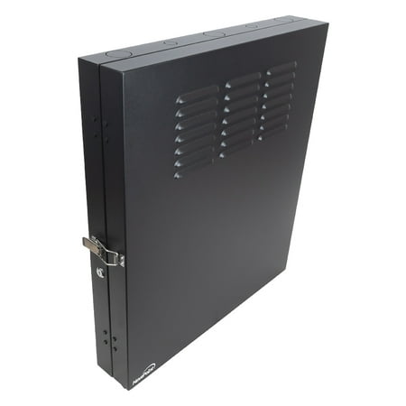 NavePoint 2U Low Profile Vertical Wall Mount Enclosure 36 Inch Server Depth Patch Panel Cabinet
