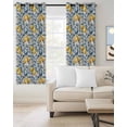 thumbnail image 2 of Lemon Blackout Curtains for Bedroom Living Room Darkening Curtains 63 Inches Long Spring Summer Pastoral Fruit Leaf Branch Window Curtain 2 Panels Set Window Treatment Grommet Drapes 52"x63", 2 of 9