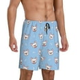 thumbnail image 2 of Gaeub French Bulldog Head Printed Men's Short Pajama Pants, Lightweight Lounge & Sleep Bottoms Keep You Cool - Small, 2 of 9